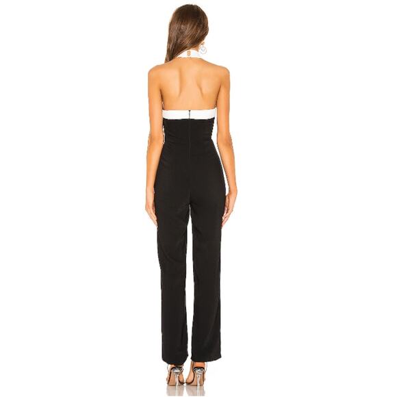 New SUPERDOWN REVOLVE Women's Black Laurien Cross Front Jumpsuit Size S - Picture 2 of 8
